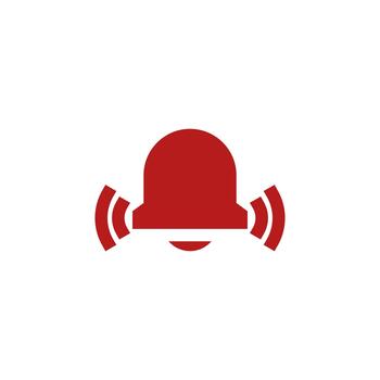 Alert solid icon for notification settings vector