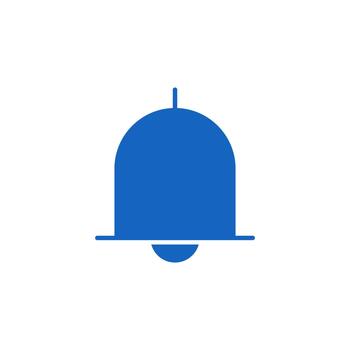 Bell solid icon for user interface vector