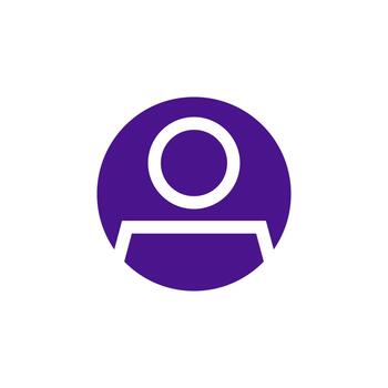 Profile solid icon for mobile application vector