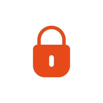 Lock solid icon for security settings vector