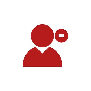 User Remove solid icon for digital workspace vector