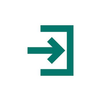 Login solid icon for interface development vector