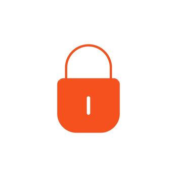 bloquear sólido icono para datos intimidad vector