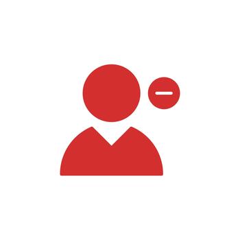 User Remove solid icon for user interface vector