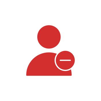 User Remove solid icon for system configuration vector