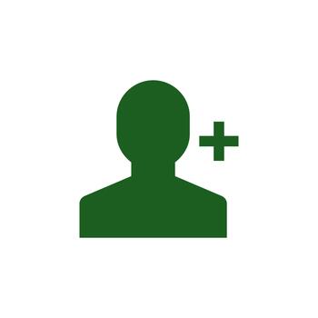 usuario añadir sólido icono para interfaz desarrollo vector