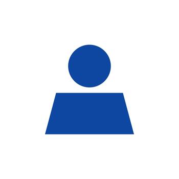 User solid icon for user interface vector