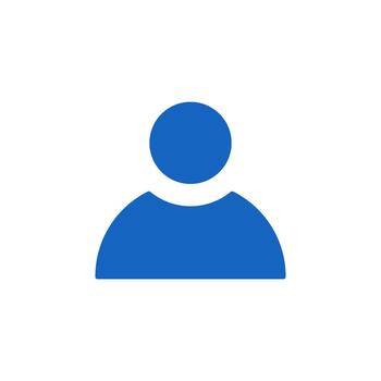 User solid icon for mobile application vector