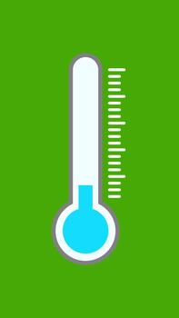 termômetro temperatura aumentar diminuir animação clínica clima verde tela 4k video