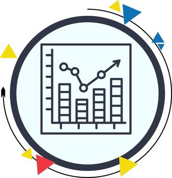 Progress Chart Creative Bold Interface Design Element vector