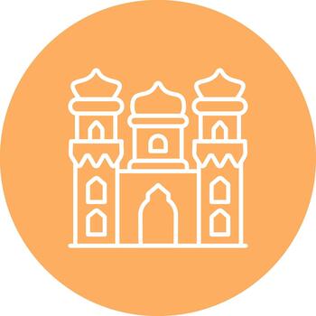 Mosque Unique Flat Digital Interface Style vector