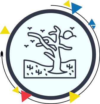 árbol creativo negrita interfaz diseño elemento vector