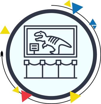 Dinosaur Exhibit Dynamic Sharp Interface Design Feature vector