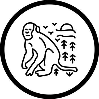 Monkey Functional Flat Artwork vector