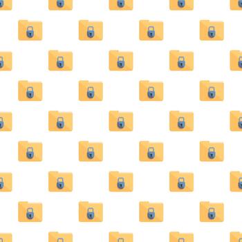 Folder with padlock icon pattern representing data security vector