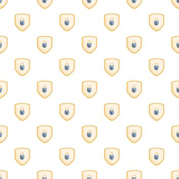 Security shield padlock repeating pattern and background vector
