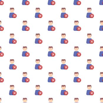 User profile delete icon pattern background concept vector