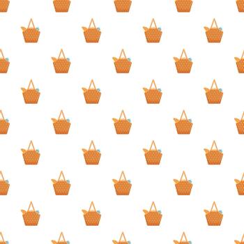 Picnic basket repeating pattern design vector