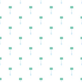 Teal rectangular shapes with rounded drops seamless pattern vector