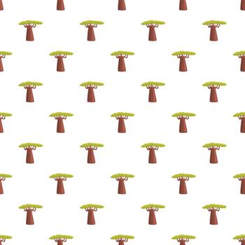 Baobab tree pattern repeating tiled background design vector