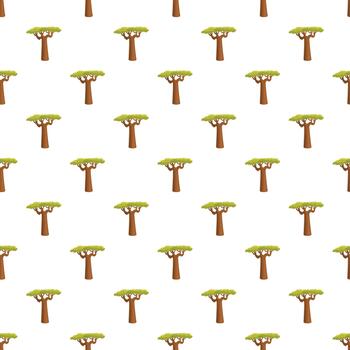 baobab árbol modelo repitiendo blanco antecedentes vector