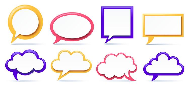 Speech bubble frame vector