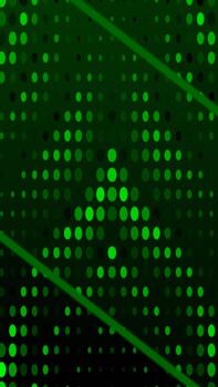 Digital Data Stream Visualization with Green Binary Code. video
