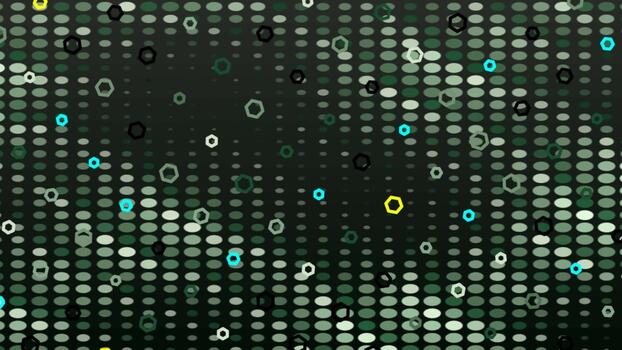 Abstract Digital Data Stream with Moving Binary Code. video