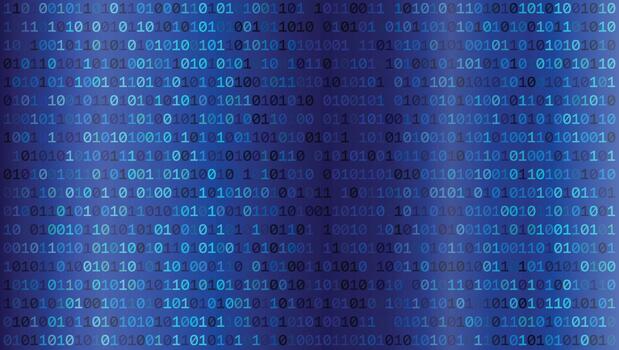 binary code blue background vector