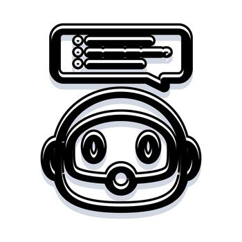 Chatbot virtual assistant providing artificial intelligence tech support vector