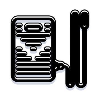 Stylized keyboard icon representing computer technology input vector