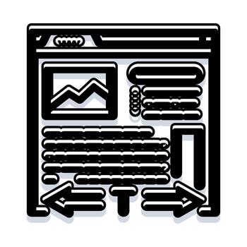 Website browser content displaying online navigation interface vector