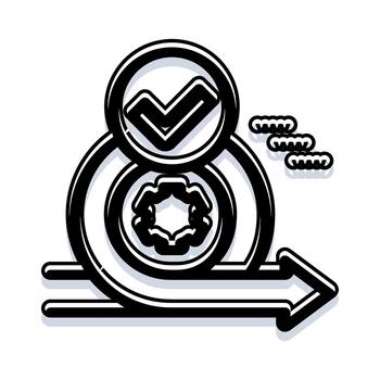 Agile development methodology icon showing task completion vector