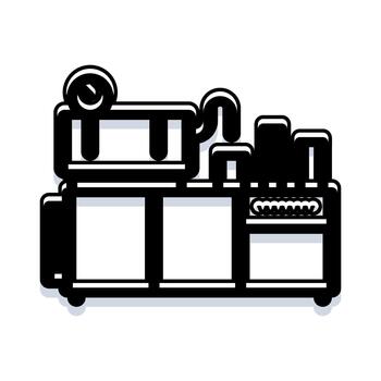 Industrial processing machine operating manufacturing production system vector