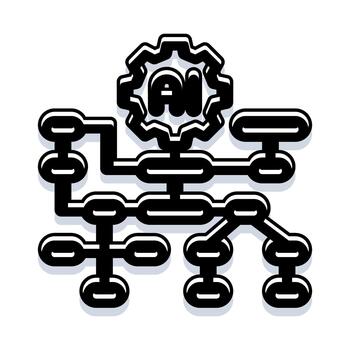 artificial inteligencia algoritmo red Procesando datos sistema vector