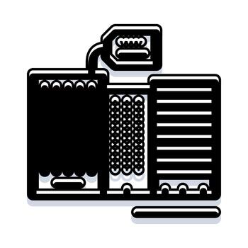 Data server network technology infrastructure illustration vector