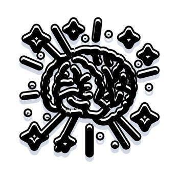 cerebro generando nuevo ideas y creativo conceptos vector