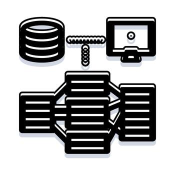 base de datos administrador gerente datos servidor red infraestructura vector