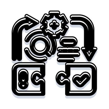 Workflow process optimization connecting data puzzle solution vector