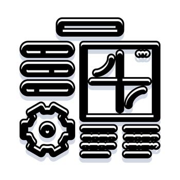 datos analítica Procesando sistema y tecnología icono vector