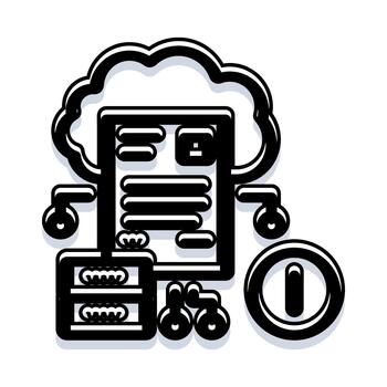 Cloud data network infrastructure server management concept vector