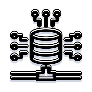 Data storage database cloud computing technology icon vector