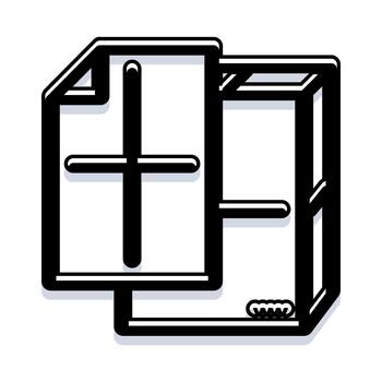 agregando archivo a carpeta documento icono diseño vector