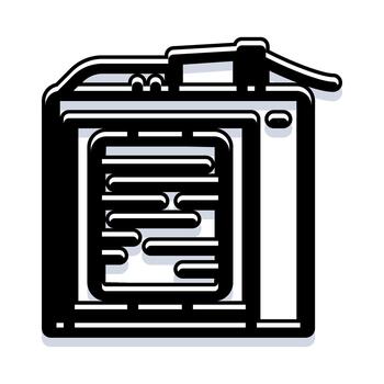 3d printer icon generating object with layers vector