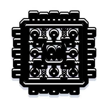 Artificial intelligence microprocessor chip digital technology concept vector