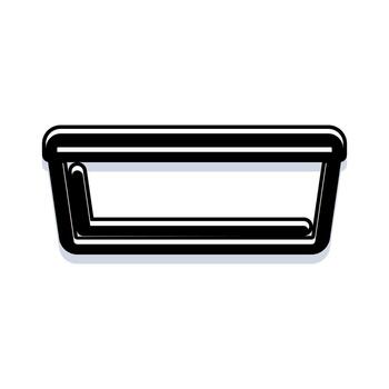 rectangular envase formando vacío espacio para texto vector