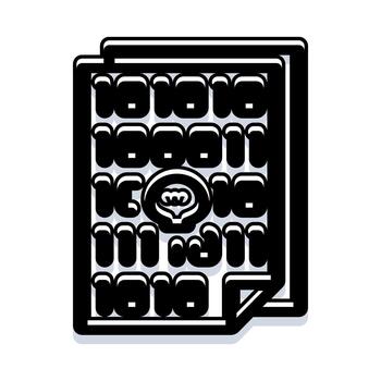 Binary code file with digital idea concept vector