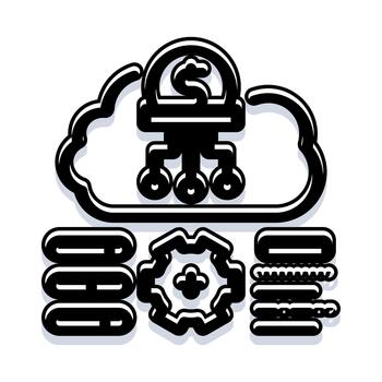 Cloud computing financial data management and data storage vector