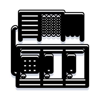 Data center computing network server infrastructure icon vector