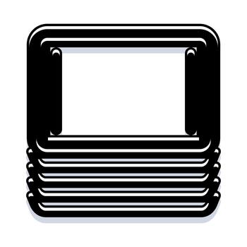 Computer window interface icon stack concept vector
